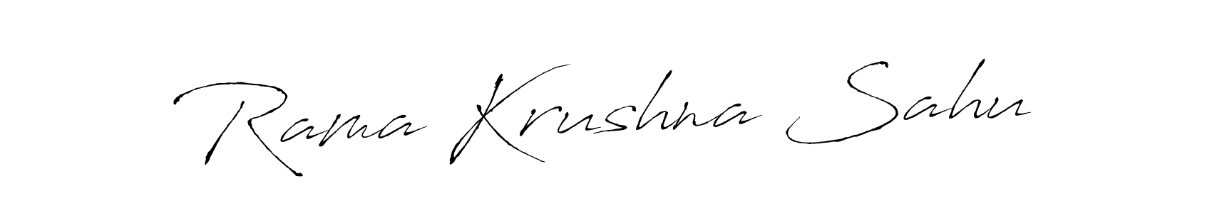 Rama Krushna Sahu stylish signature style. Best Handwritten Sign (Antro_Vectra) for my name. Handwritten Signature Collection Ideas for my name Rama Krushna Sahu. Rama Krushna Sahu signature style 6 images and pictures png