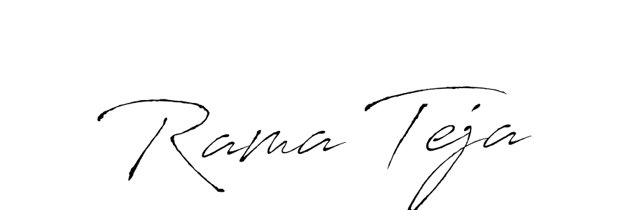 Make a beautiful signature design for name Rama Teja. With this signature (Antro_Vectra) style, you can create a handwritten signature for free. Rama Teja signature style 6 images and pictures png