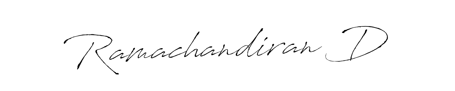 Similarly Antro_Vectra is the best handwritten signature design. Signature creator online .You can use it as an online autograph creator for name Ramachandiran D. Ramachandiran D signature style 6 images and pictures png