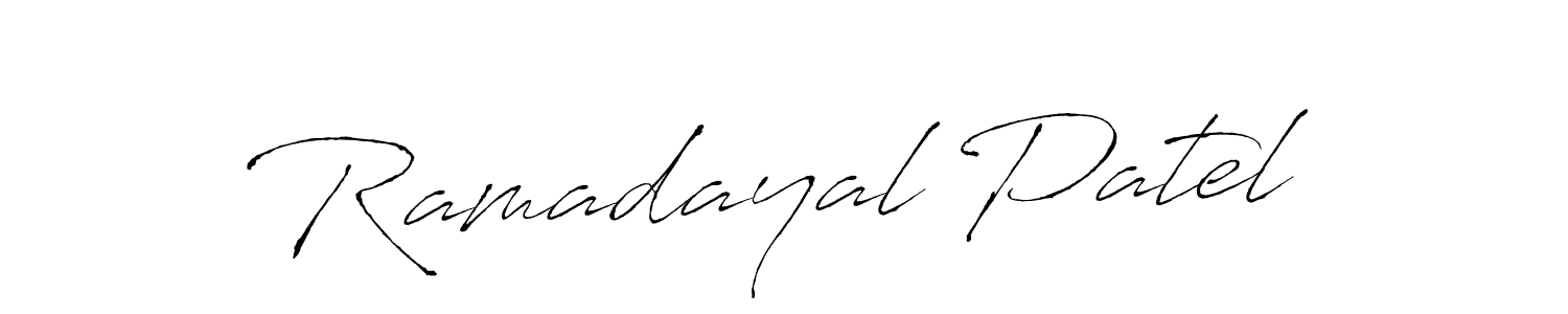 Use a signature maker to create a handwritten signature online. With this signature software, you can design (Antro_Vectra) your own signature for name Ramadayal Patel. Ramadayal Patel signature style 6 images and pictures png