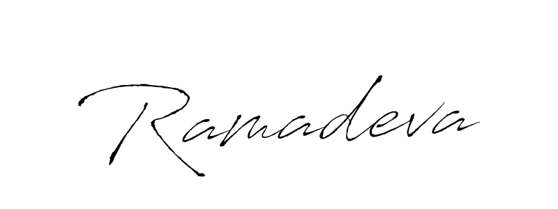 Make a beautiful signature design for name Ramadeva. With this signature (Antro_Vectra) style, you can create a handwritten signature for free. Ramadeva signature style 6 images and pictures png