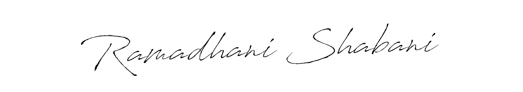 Create a beautiful signature design for name Ramadhani Shabani. With this signature (Antro_Vectra) fonts, you can make a handwritten signature for free. Ramadhani Shabani signature style 6 images and pictures png