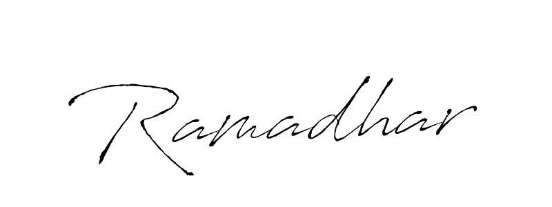 Use a signature maker to create a handwritten signature online. With this signature software, you can design (Antro_Vectra) your own signature for name Ramadhar. Ramadhar signature style 6 images and pictures png