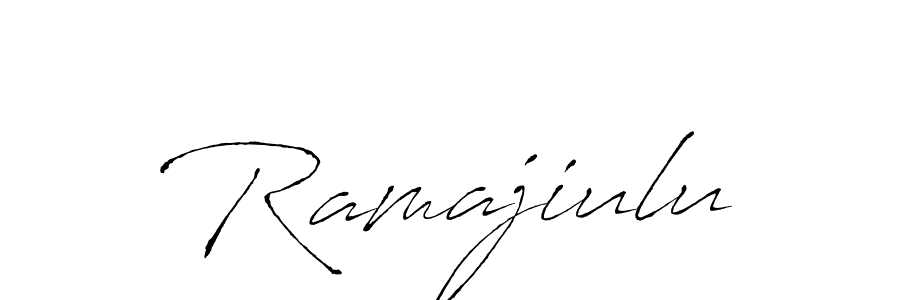 You should practise on your own different ways (Antro_Vectra) to write your name (Ramajiulu) in signature. don't let someone else do it for you. Ramajiulu signature style 6 images and pictures png