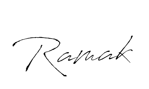 Use a signature maker to create a handwritten signature online. With this signature software, you can design (Antro_Vectra) your own signature for name Ramak. Ramak signature style 6 images and pictures png