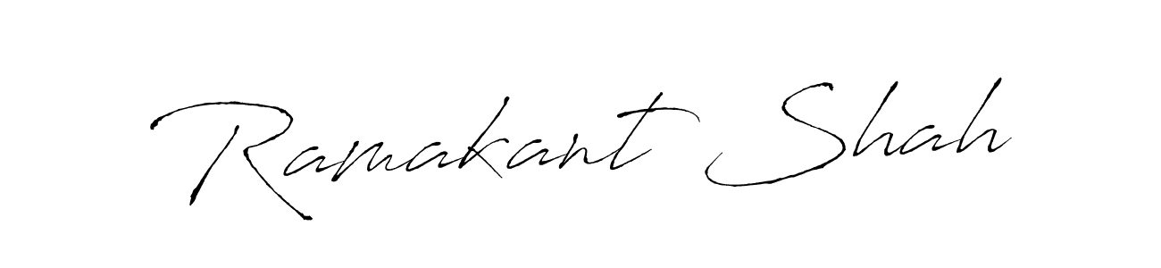 Design your own signature with our free online signature maker. With this signature software, you can create a handwritten (Antro_Vectra) signature for name Ramakant Shah. Ramakant Shah signature style 6 images and pictures png