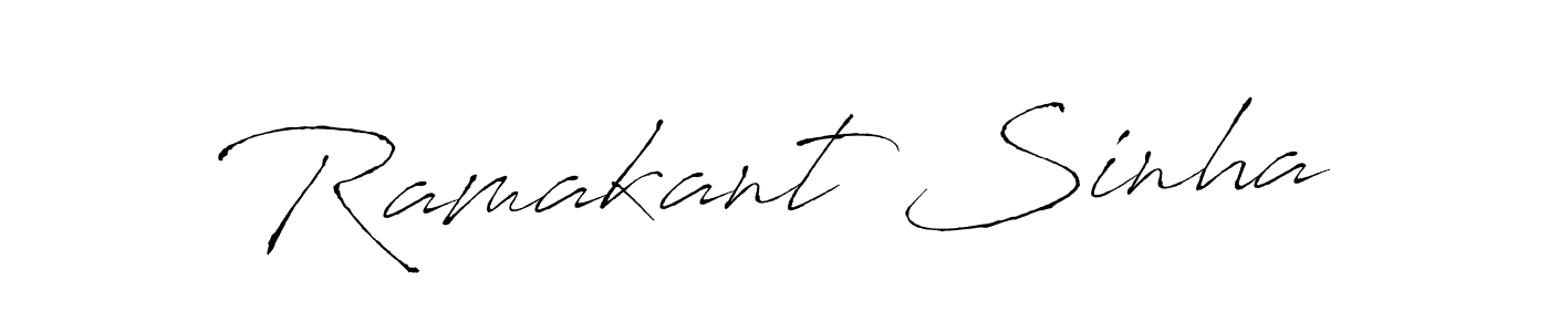 Make a beautiful signature design for name Ramakant Sinha. With this signature (Antro_Vectra) style, you can create a handwritten signature for free. Ramakant Sinha signature style 6 images and pictures png