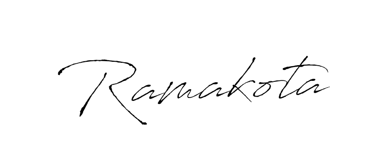 Design your own signature with our free online signature maker. With this signature software, you can create a handwritten (Antro_Vectra) signature for name Ramakota. Ramakota signature style 6 images and pictures png