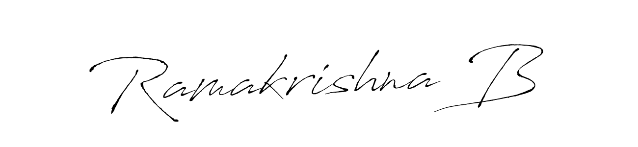 Create a beautiful signature design for name Ramakrishna B. With this signature (Antro_Vectra) fonts, you can make a handwritten signature for free. Ramakrishna B signature style 6 images and pictures png