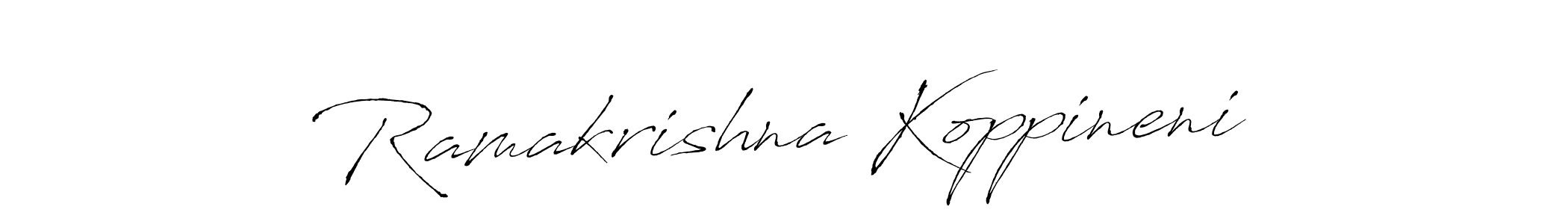 Make a beautiful signature design for name Ramakrishna Koppineni. With this signature (Antro_Vectra) style, you can create a handwritten signature for free. Ramakrishna Koppineni signature style 6 images and pictures png