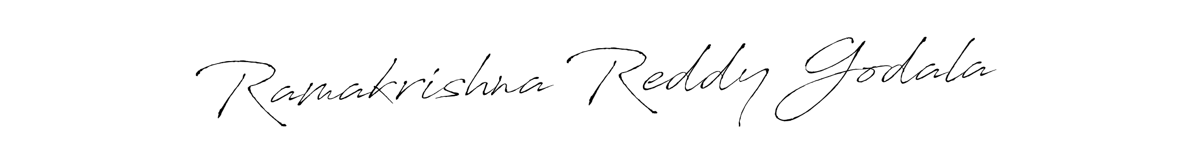 How to make Ramakrishna Reddy Godala name signature. Use Antro_Vectra style for creating short signs online. This is the latest handwritten sign. Ramakrishna Reddy Godala signature style 6 images and pictures png