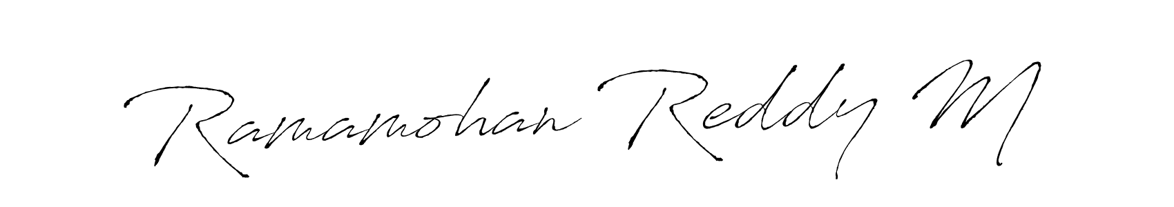 Create a beautiful signature design for name Ramamohan Reddy M. With this signature (Antro_Vectra) fonts, you can make a handwritten signature for free. Ramamohan Reddy M signature style 6 images and pictures png