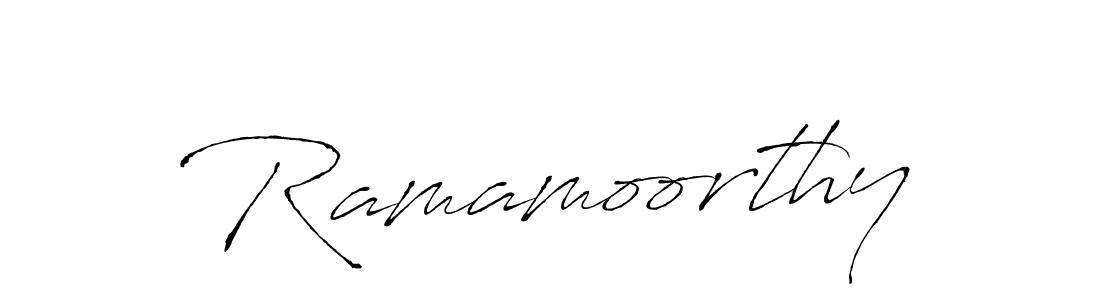 How to make Ramamoorthy signature? Antro_Vectra is a professional autograph style. Create handwritten signature for Ramamoorthy name. Ramamoorthy signature style 6 images and pictures png