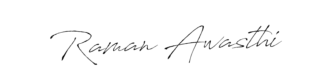 Design your own signature with our free online signature maker. With this signature software, you can create a handwritten (Antro_Vectra) signature for name Raman Awasthi. Raman Awasthi signature style 6 images and pictures png