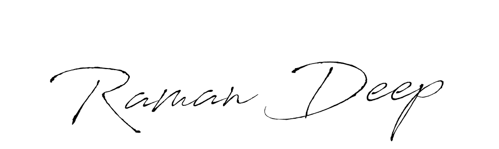 Design your own signature with our free online signature maker. With this signature software, you can create a handwritten (Antro_Vectra) signature for name Raman Deep. Raman Deep signature style 6 images and pictures png