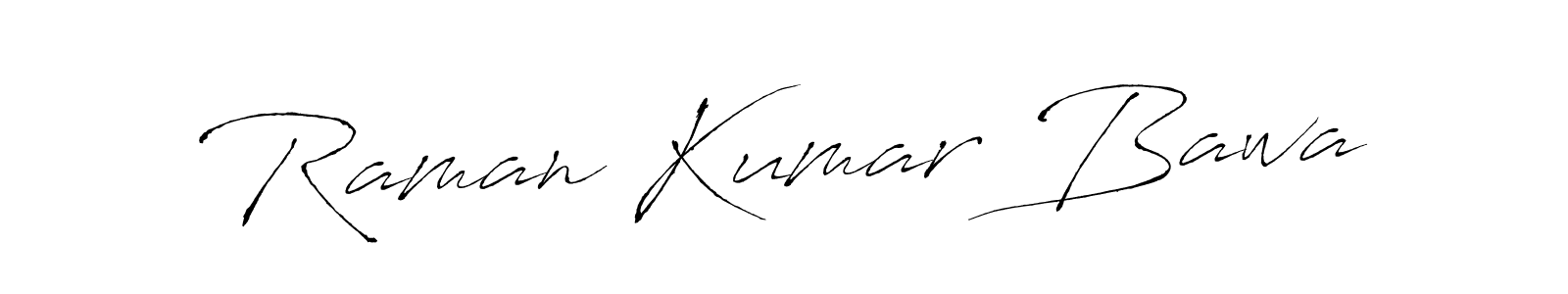 Create a beautiful signature design for name Raman Kumar Bawa. With this signature (Antro_Vectra) fonts, you can make a handwritten signature for free. Raman Kumar Bawa signature style 6 images and pictures png