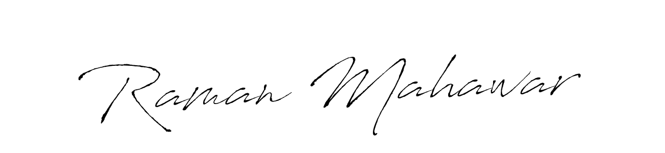 The best way (Antro_Vectra) to make a short signature is to pick only two or three words in your name. The name Raman Mahawar include a total of six letters. For converting this name. Raman Mahawar signature style 6 images and pictures png