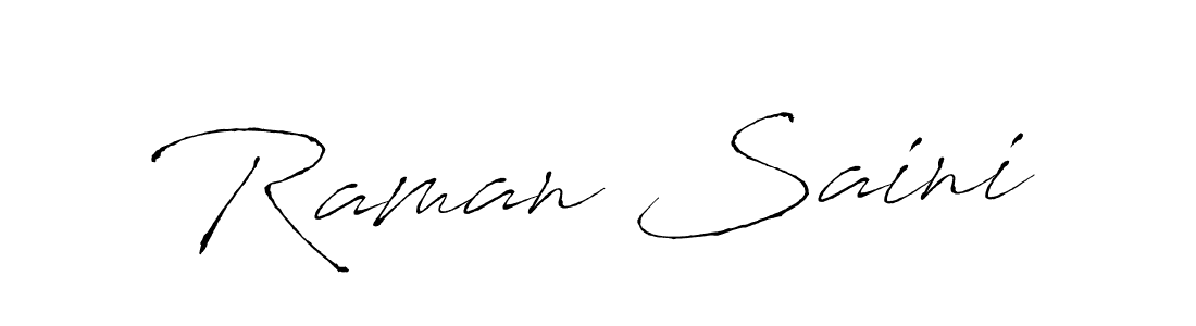 Also we have Raman Saini name is the best signature style. Create professional handwritten signature collection using Antro_Vectra autograph style. Raman Saini signature style 6 images and pictures png