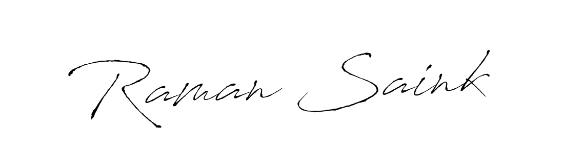 Design your own signature with our free online signature maker. With this signature software, you can create a handwritten (Antro_Vectra) signature for name Raman Saink. Raman Saink signature style 6 images and pictures png