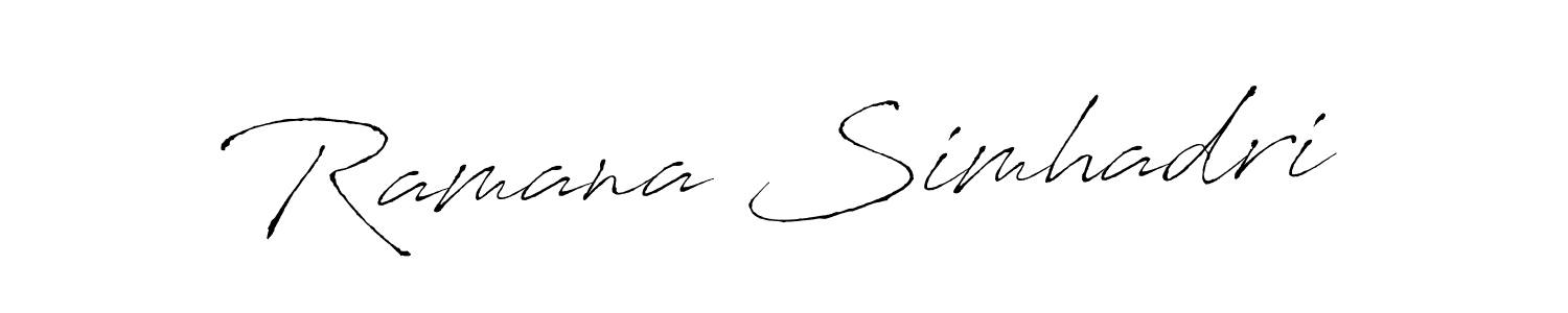 How to make Ramana Simhadri signature? Antro_Vectra is a professional autograph style. Create handwritten signature for Ramana Simhadri name. Ramana Simhadri signature style 6 images and pictures png