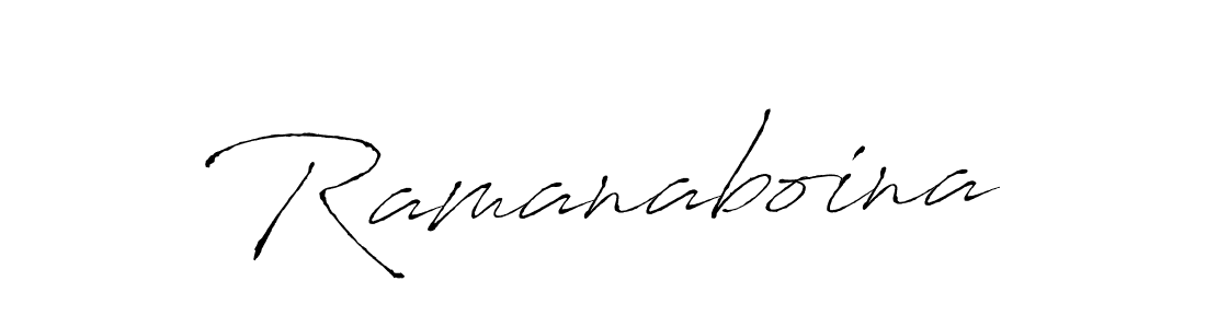 Design your own signature with our free online signature maker. With this signature software, you can create a handwritten (Antro_Vectra) signature for name Ramanaboina. Ramanaboina signature style 6 images and pictures png