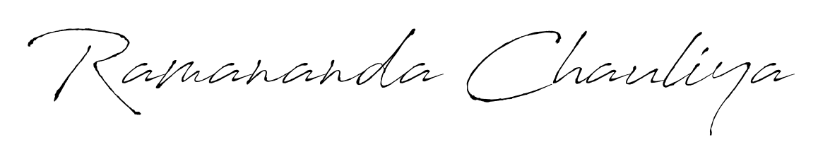 You should practise on your own different ways (Antro_Vectra) to write your name (Ramananda Chauliya) in signature. Don't let someone else do it for you. Ramananda Chauliya signature style 6 images and pictures png