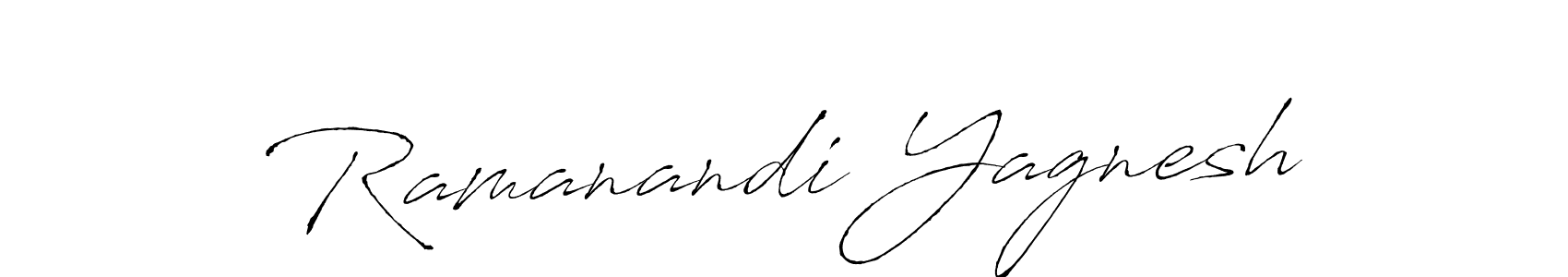 Create a beautiful signature design for name Ramanandi Yagnesh. With this signature (Antro_Vectra) fonts, you can make a handwritten signature for free. Ramanandi Yagnesh signature style 6 images and pictures png