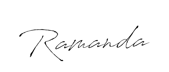 Design your own signature with our free online signature maker. With this signature software, you can create a handwritten (Antro_Vectra) signature for name Ramanda. Ramanda signature style 6 images and pictures png