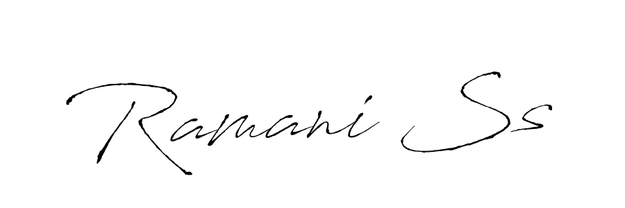 Use a signature maker to create a handwritten signature online. With this signature software, you can design (Antro_Vectra) your own signature for name Ramani Ss. Ramani Ss signature style 6 images and pictures png