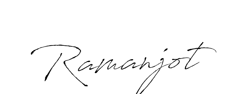 Design your own signature with our free online signature maker. With this signature software, you can create a handwritten (Antro_Vectra) signature for name Ramanjot. Ramanjot signature style 6 images and pictures png