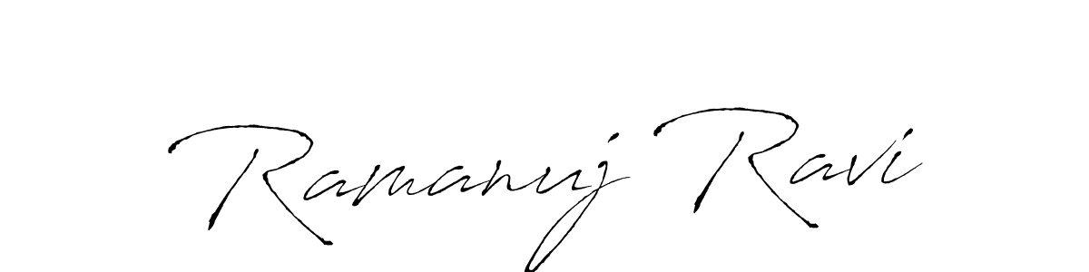 Use a signature maker to create a handwritten signature online. With this signature software, you can design (Antro_Vectra) your own signature for name Ramanuj Ravi. Ramanuj Ravi signature style 6 images and pictures png
