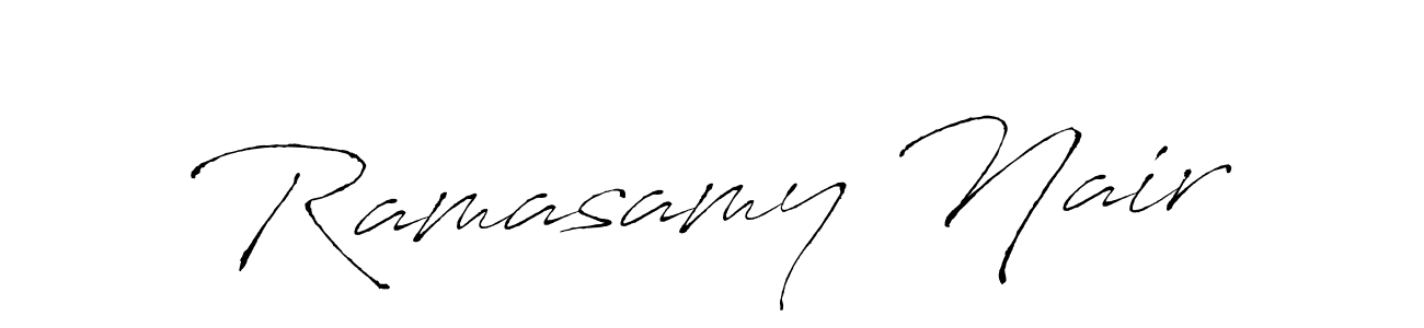 Make a beautiful signature design for name Ramasamy Nair. With this signature (Antro_Vectra) style, you can create a handwritten signature for free. Ramasamy Nair signature style 6 images and pictures png