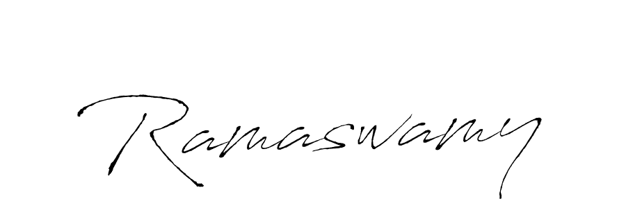 How to make Ramaswamy name signature. Use Antro_Vectra style for creating short signs online. This is the latest handwritten sign. Ramaswamy signature style 6 images and pictures png