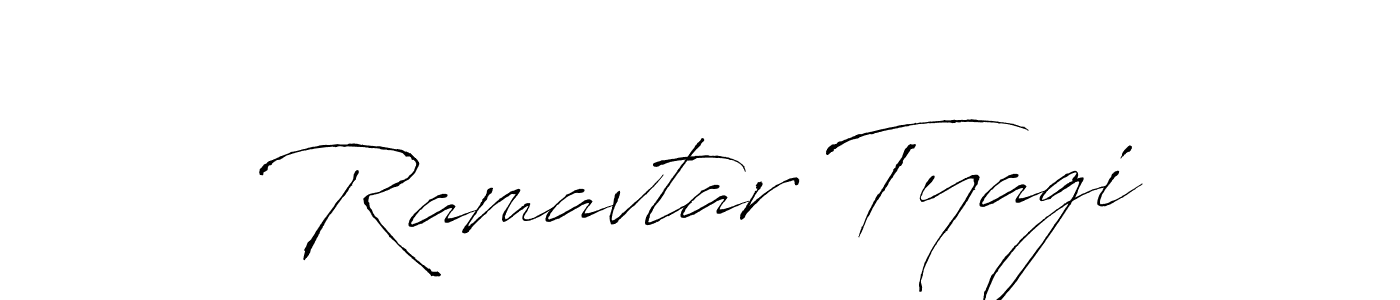 Create a beautiful signature design for name Ramavtar Tyagi. With this signature (Antro_Vectra) fonts, you can make a handwritten signature for free. Ramavtar Tyagi signature style 6 images and pictures png
