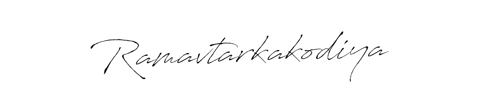 Use a signature maker to create a handwritten signature online. With this signature software, you can design (Antro_Vectra) your own signature for name Ramavtarkakodiya. Ramavtarkakodiya signature style 6 images and pictures png