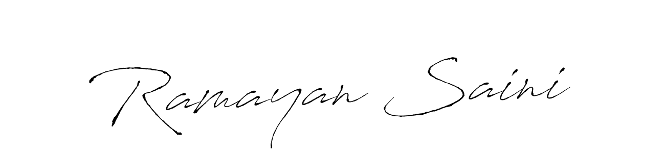 Use a signature maker to create a handwritten signature online. With this signature software, you can design (Antro_Vectra) your own signature for name Ramayan Saini. Ramayan Saini signature style 6 images and pictures png