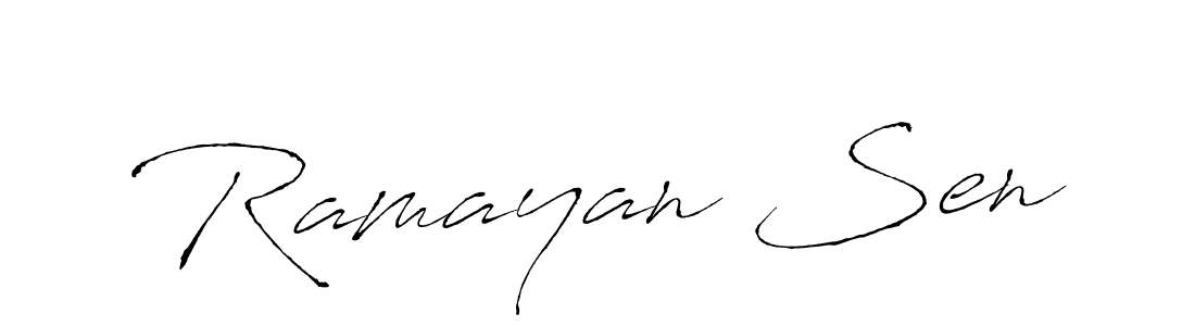 Antro_Vectra is a professional signature style that is perfect for those who want to add a touch of class to their signature. It is also a great choice for those who want to make their signature more unique. Get Ramayan Sen name to fancy signature for free. Ramayan Sen signature style 6 images and pictures png