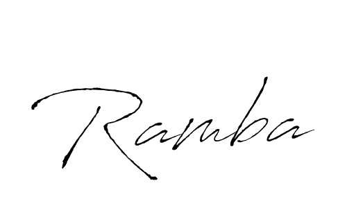 Create a beautiful signature design for name Ramba. With this signature (Antro_Vectra) fonts, you can make a handwritten signature for free. Ramba signature style 6 images and pictures png