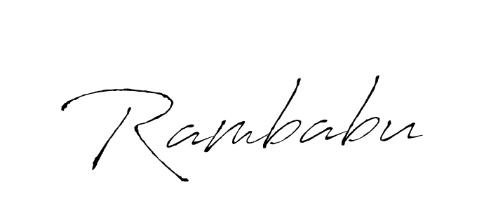 How to make Rambabu signature? Antro_Vectra is a professional autograph style. Create handwritten signature for Rambabu name. Rambabu signature style 6 images and pictures png