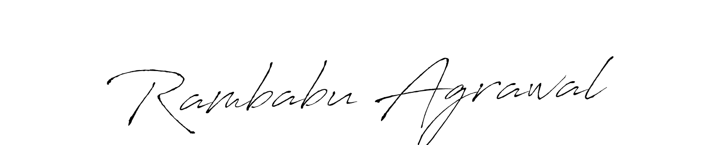 Also we have Rambabu Agrawal name is the best signature style. Create professional handwritten signature collection using Antro_Vectra autograph style. Rambabu Agrawal signature style 6 images and pictures png