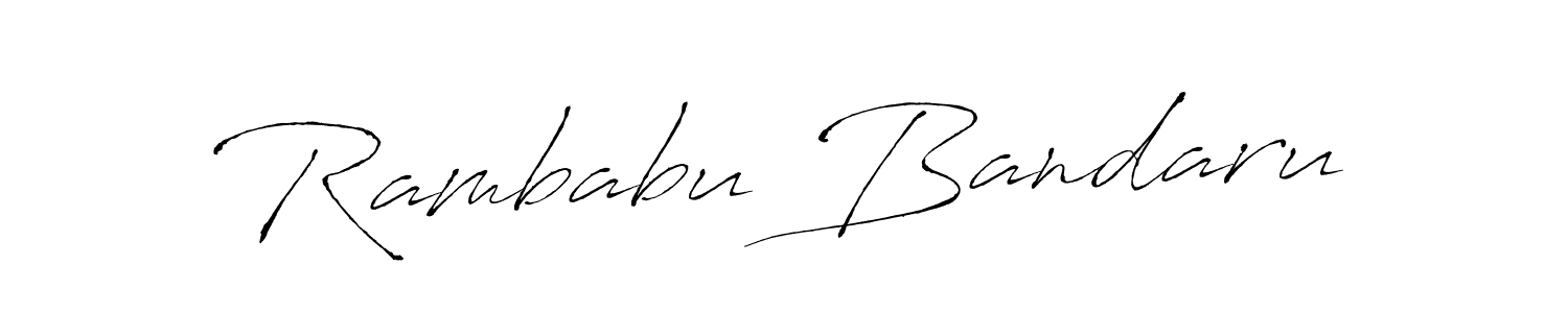 Also we have Rambabu Bandaru name is the best signature style. Create professional handwritten signature collection using Antro_Vectra autograph style. Rambabu Bandaru signature style 6 images and pictures png