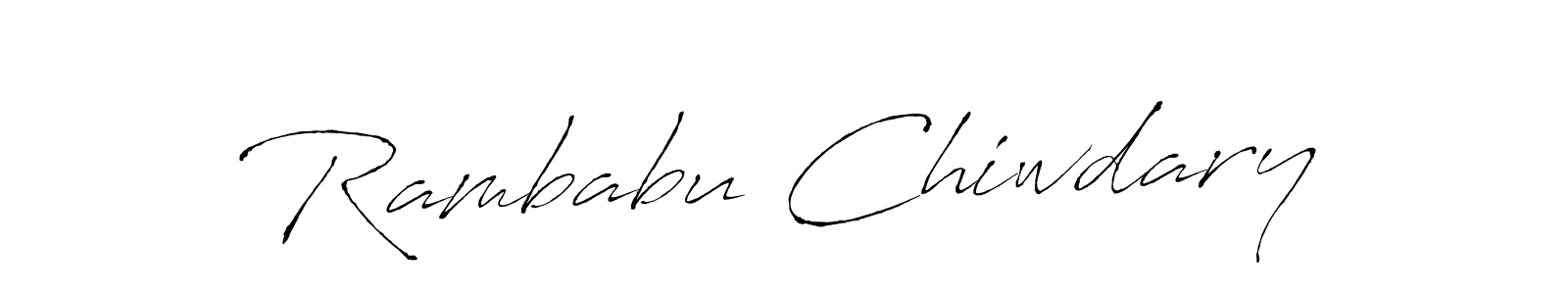 Rambabu Chiwdary stylish signature style. Best Handwritten Sign (Antro_Vectra) for my name. Handwritten Signature Collection Ideas for my name Rambabu Chiwdary. Rambabu Chiwdary signature style 6 images and pictures png