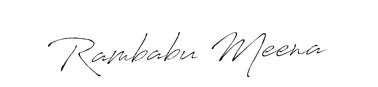 Use a signature maker to create a handwritten signature online. With this signature software, you can design (Antro_Vectra) your own signature for name Rambabu Meena. Rambabu Meena signature style 6 images and pictures png