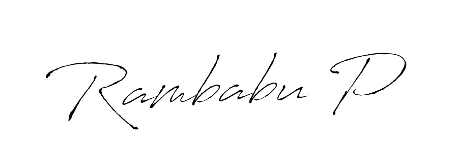 Similarly Antro_Vectra is the best handwritten signature design. Signature creator online .You can use it as an online autograph creator for name Rambabu P. Rambabu P signature style 6 images and pictures png