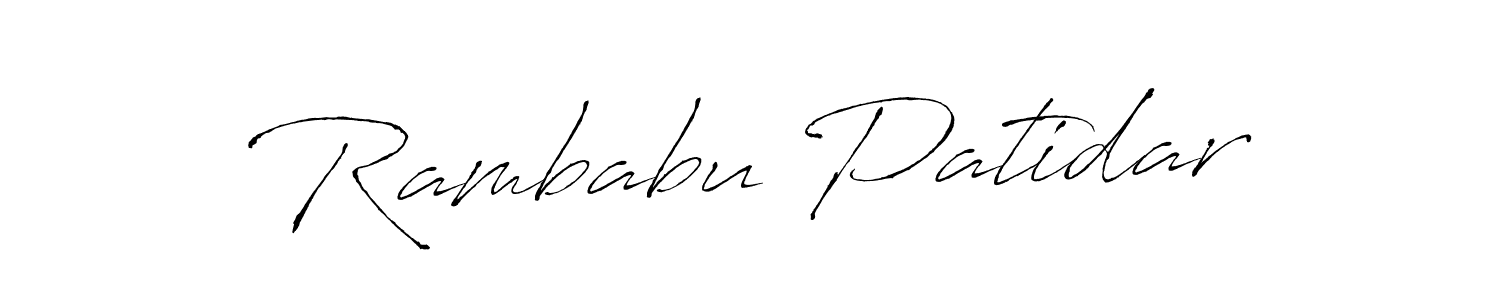 Rambabu Patidar stylish signature style. Best Handwritten Sign (Antro_Vectra) for my name. Handwritten Signature Collection Ideas for my name Rambabu Patidar. Rambabu Patidar signature style 6 images and pictures png