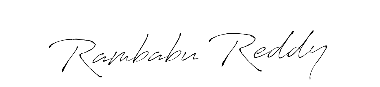 How to make Rambabu Reddy name signature. Use Antro_Vectra style for creating short signs online. This is the latest handwritten sign. Rambabu Reddy signature style 6 images and pictures png