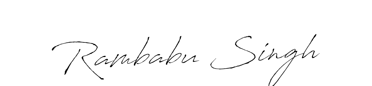 How to make Rambabu Singh name signature. Use Antro_Vectra style for creating short signs online. This is the latest handwritten sign. Rambabu Singh signature style 6 images and pictures png