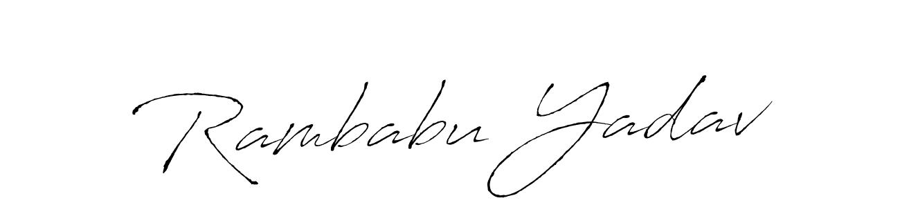 Rambabu Yadav stylish signature style. Best Handwritten Sign (Antro_Vectra) for my name. Handwritten Signature Collection Ideas for my name Rambabu Yadav. Rambabu Yadav signature style 6 images and pictures png