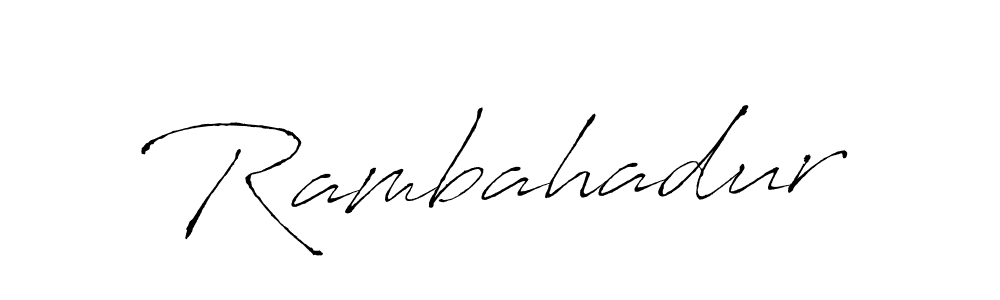 Create a beautiful signature design for name Rambahadur. With this signature (Antro_Vectra) fonts, you can make a handwritten signature for free. Rambahadur signature style 6 images and pictures png