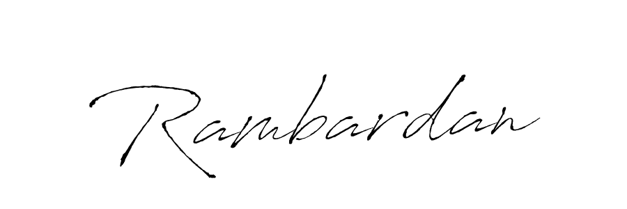 Make a beautiful signature design for name Rambardan. With this signature (Antro_Vectra) style, you can create a handwritten signature for free. Rambardan signature style 6 images and pictures png